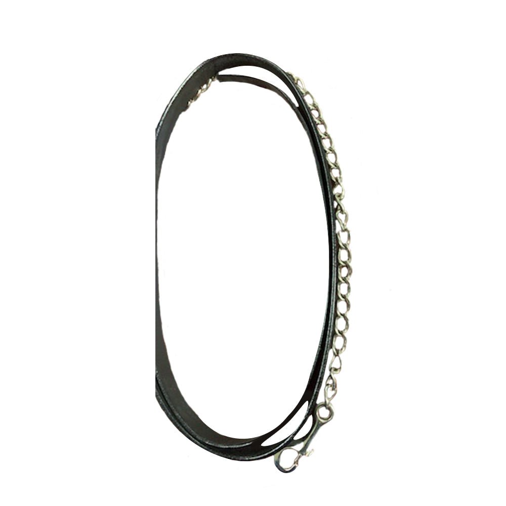 Henri de Rivel Pro Collection Leather Lead with 24" Solid Brass Chain - Henri de Rivel - Equiluxe Tack