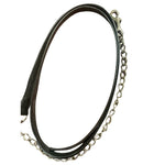 Henri de Rivel Pro Collection Leather Lead with 24" Solid Brass Chain - Henri de Rivel - Equiluxe Tack