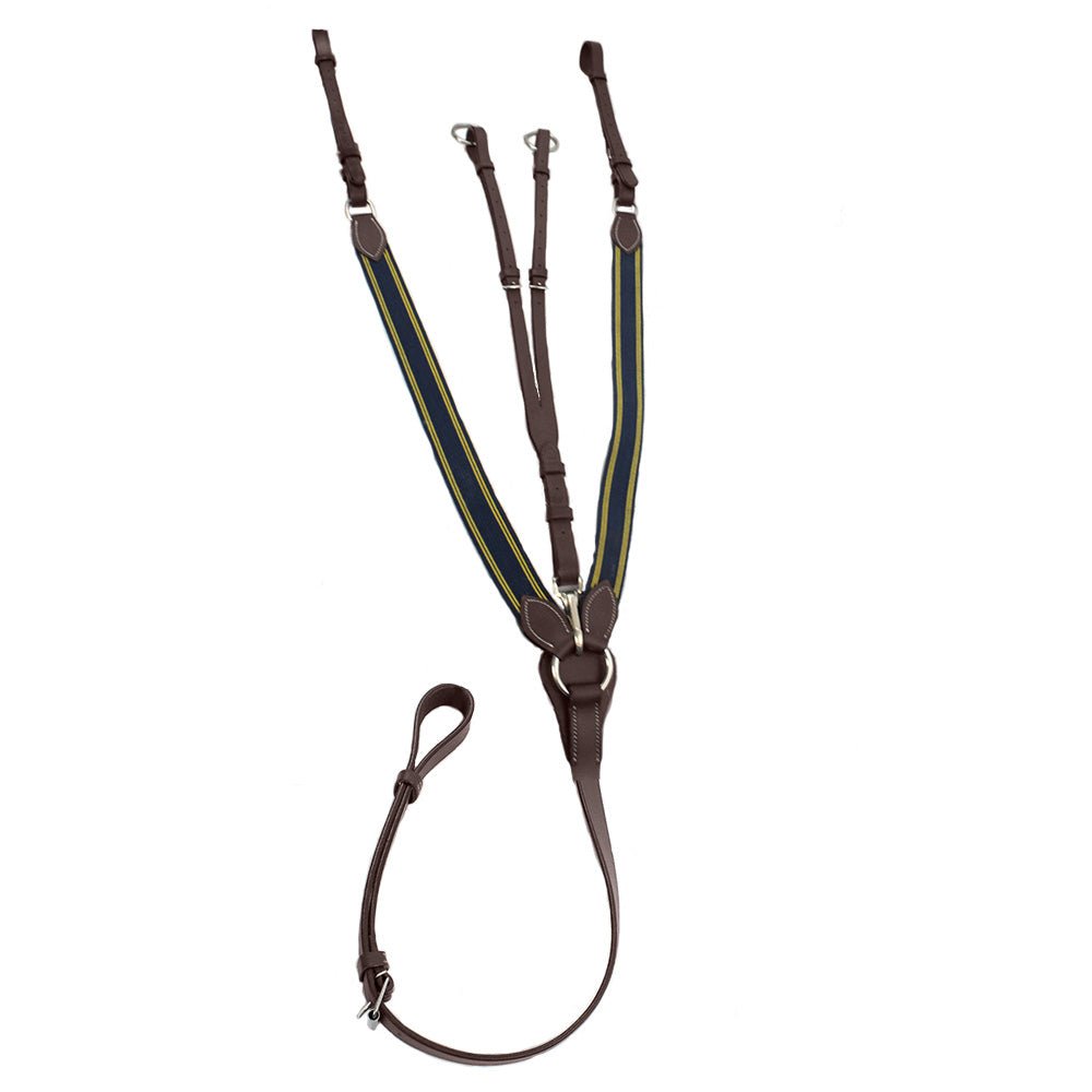 Henri de Rivel Pro Elastic Breastplate Martingale with Running Attachment - Henri de Rivel - Equiluxe Tack