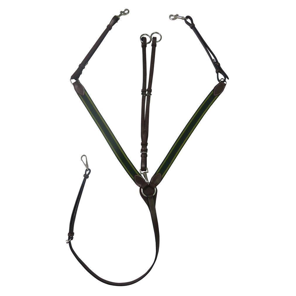 Henri de Rivel Pro Elastic Breastplate Martingale with Running Attachment - Henri de Rivel - Equiluxe Tack