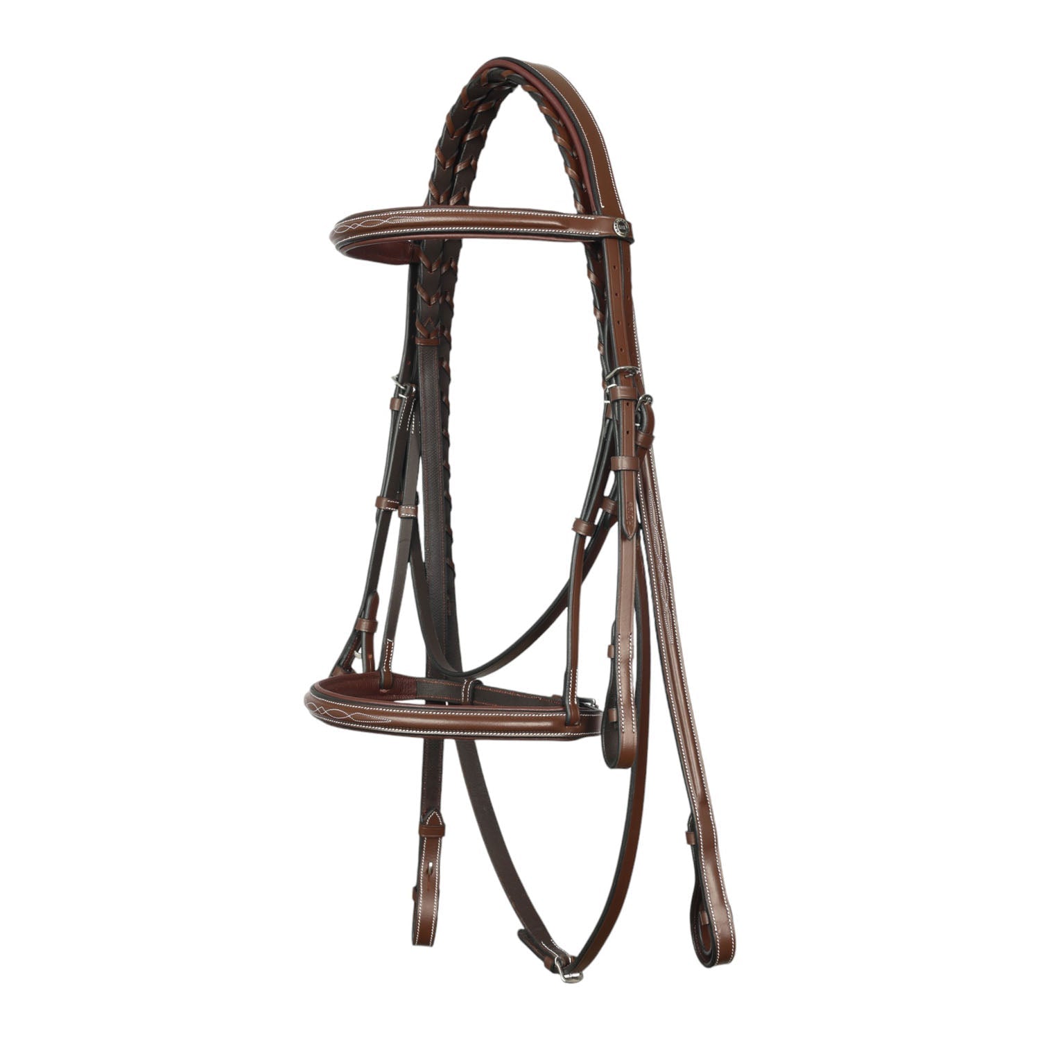Henri de Rivel Pro Fancy Raised Comfort Crown Padded Bridle With Fancy Raised Reins - Henri de Rivel - Equiluxe Tack