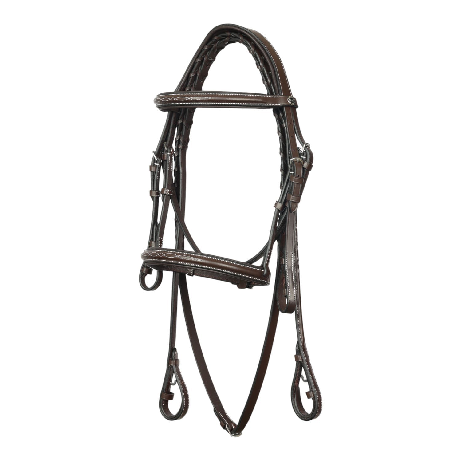 Henri de Rivel Pro Fancy Raised Comfort Crown Padded Bridle With Fancy Raised Reins - Henri de Rivel - Equiluxe Tack