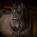 Henri de Rivel Pro Mono Crown Bridle with Padded Wide Noseband with Laced Reins - Henri de Rivel - Equiluxe Tack