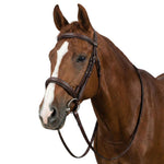 Henri de Rivel Pro Mono Crown Fancy Bridle with Patent Leather Piping and Laced Reins - Henri de Rivel - Equiluxe Tack