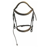 Henri de Rivel Pro Mono Crown Fancy Bridle with Patent Leather Piping and Laced Reins - Henri de Rivel - Equiluxe Tack