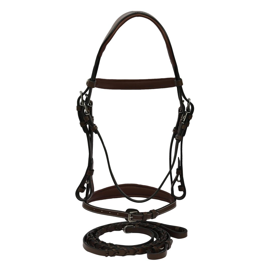 Henri de Rivel Pro Mono - Crown Padded Wide Noseband Bridle - Henri de Rivel - Equiluxe Tack