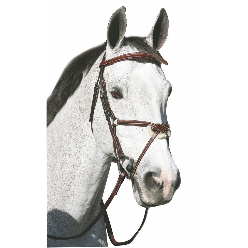 Henri de Rivel Pro Mono Crown Raised Figure Eight Bridle with Rubber Reins - Henri de Rivel - Equiluxe Tack