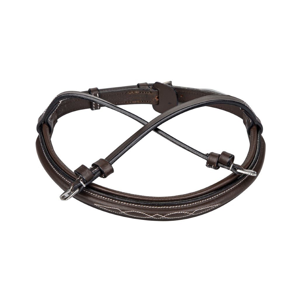 Henri de Rivel Pro Wide Padded Raised Fancy Stitched Noseband For Mono Crown Bridle - Henri de Rivel - Equiluxe Tack