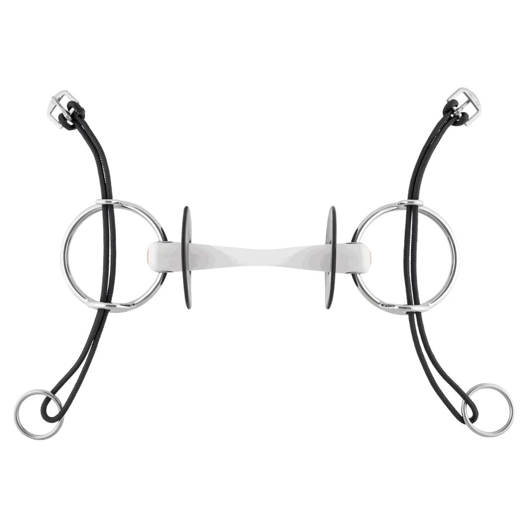 Herm Sprenger Nathe Gag Bit - Flexible Mullen Mouth And Hs Gag Straps 5 1/2" - Equiluxe Tack