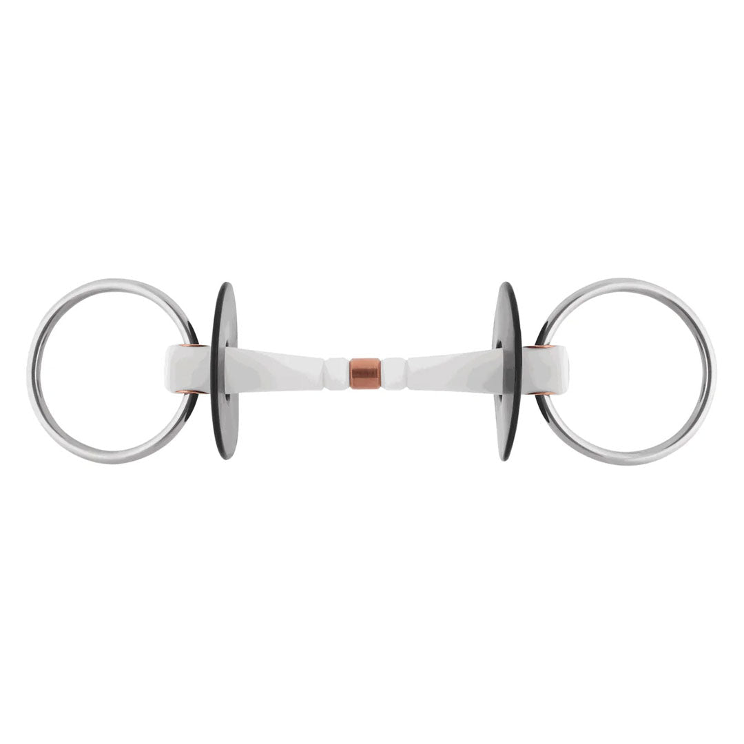 Herm Sprenger Nathe Loose Ring Snaffle - Flexible With Copper Middle Link 5 1/4" - Equiluxe Tack