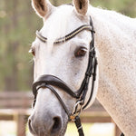 Hidden Flash! Pro - Fit Comfortable Bridle in Havana Brown or Black with Flash Noseband and Clincher Browband - CorrectConnect - Equiluxe Tack