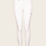 Higher Waist Espoir Coquet White Show Bamboo Breeches - Espoir Equestrian - Equiluxe Tack