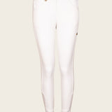 Higher Waist Espoir Coquet White Show Bamboo Breeches - Espoir Equestrian - Equiluxe Tack