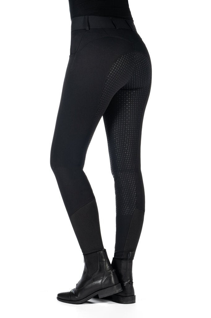 HKM Ari Mid Rise - Sil. Full Seat Ladies Riding Breeches - HKM - Equiluxe Tack