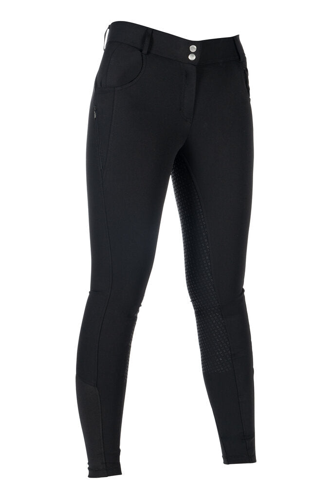 HKM Ari Mid Rise - Sil. Full Seat Ladies Riding Breeches - HKM - Equiluxe Tack