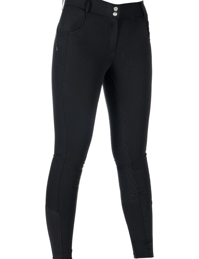 HKM Ari Mid Rise - Sil. Full Seat Ladies Riding Breeches - HKM - Equiluxe Tack