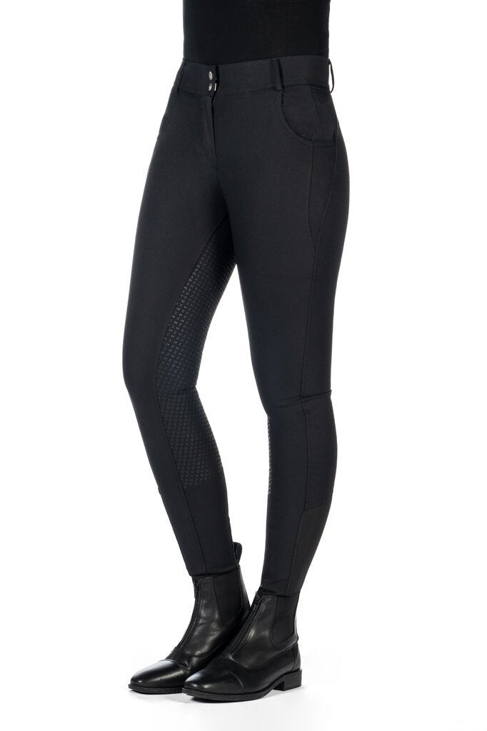 HKM Ari Mid Rise - Sil. Full Seat Ladies Riding Breeches - HKM - Equiluxe Tack