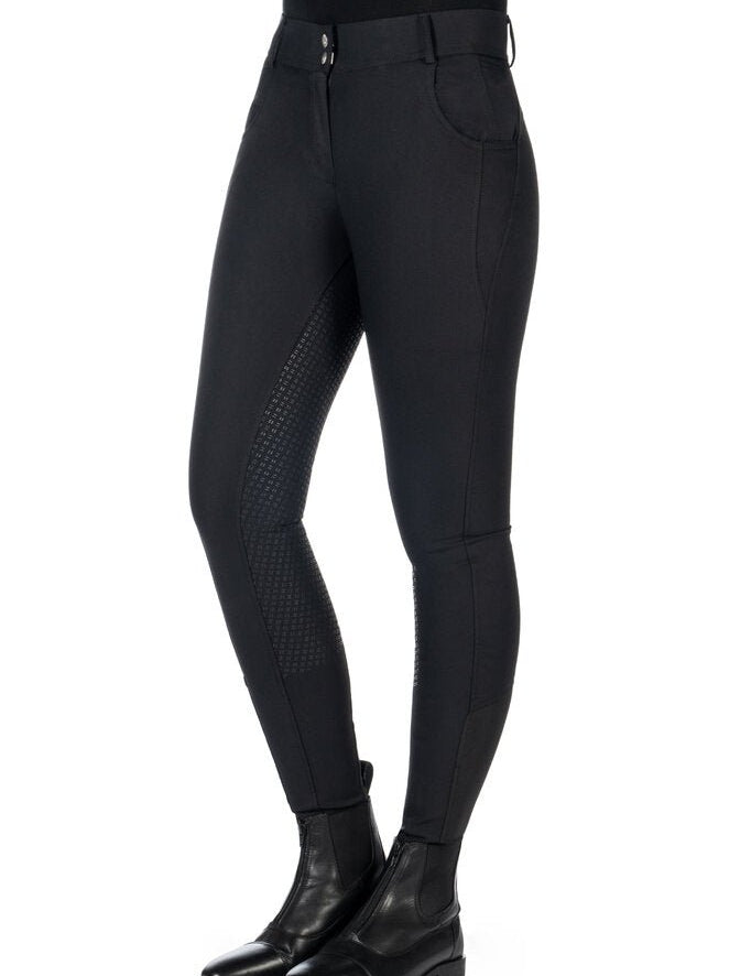HKM Ari Mid Rise - Sil. Full Seat Ladies Riding Breeches - HKM - Equiluxe Tack