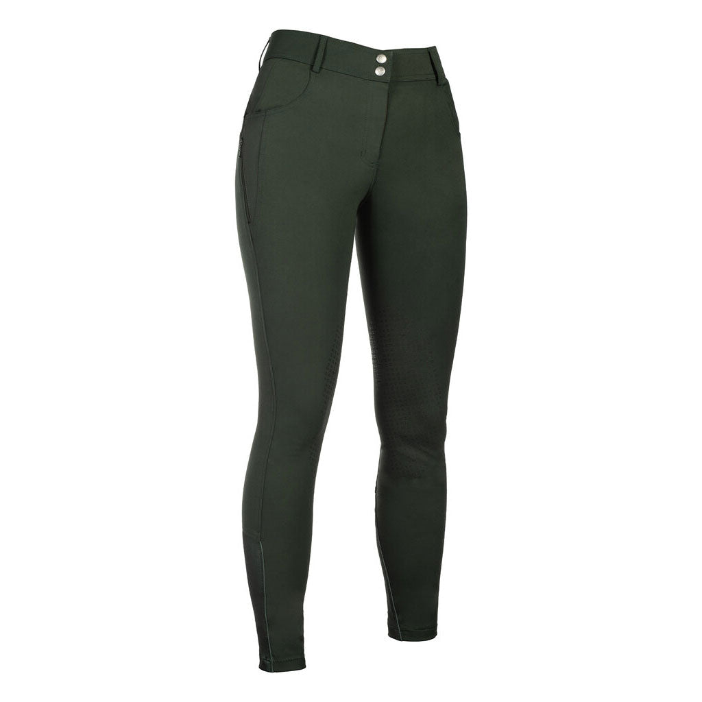 HKM Ari Mid Rise - Sil. Knee Patch Ladies Riding Breeches - HKM - Equiluxe Tack
