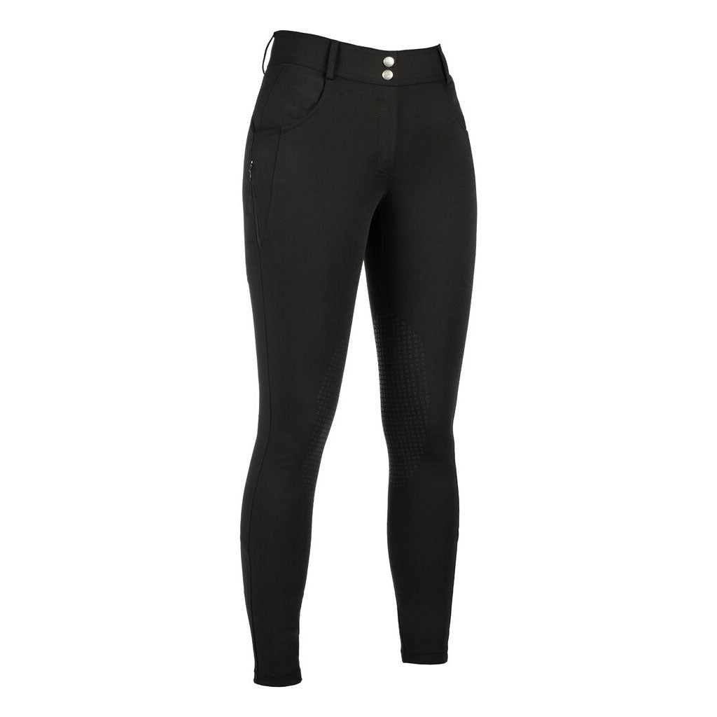 HKM Ari Mid Rise - Sil. Knee Patch Ladies Riding Breeches - HKM - Equiluxe Tack