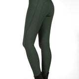 HKM Jil High Waist - Sil. Knee Patch Ladies Riding Leggings - HKM - Equiluxe Tack
