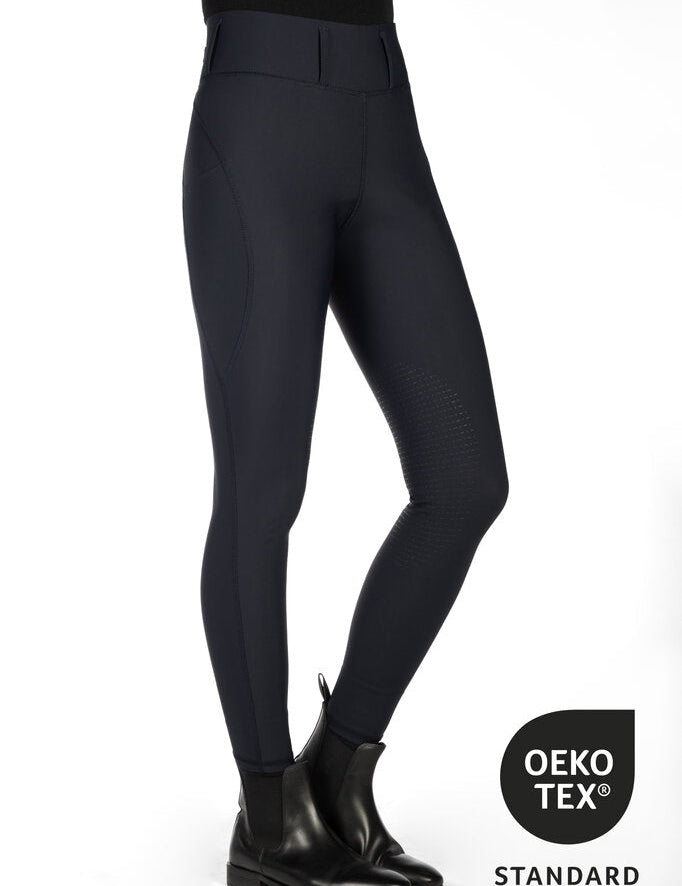 HKM Jil High Waist - Sil. Knee Patch Ladies Riding Leggings - HKM - Equiluxe Tack