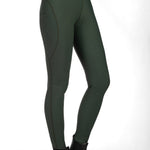 HKM Jil High Waist - Sil. Knee Patch Ladies Riding Leggings - HKM - Equiluxe Tack
