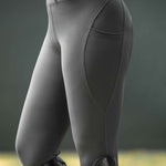 HKM Jil High Waist - Sil. Knee Patch Ladies Riding Leggings - HKM - Equiluxe Tack