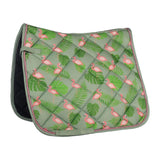 HKM Naples Saddle Pad - Green/Pink - HKM - Equiluxe Tack