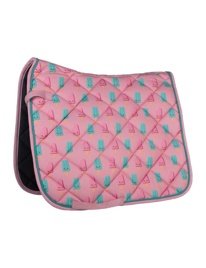 HKM Naples Saddle Pad - Magenta/Aqua - Dapplebay - Equiluxe Tack