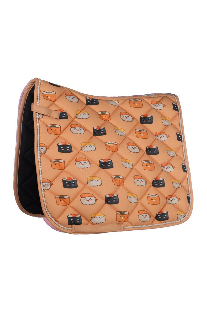 HKM Naples Saddle Pad - Pastel Orange/Grey - HKM - Equiluxe Tack