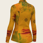 Horse Flower Fair in Ochre Quarter Zip Sun Shirt - Espoir Equestrian - Equiluxe Tack