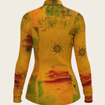 Horse Flower Fair in Ochre Quarter Zip Sun Shirt - Espoir Equestrian - Equiluxe Tack