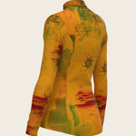 Horse Flower Fair in Ochre Quarter Zip Sun Shirt - Espoir Equestrian - Equiluxe Tack