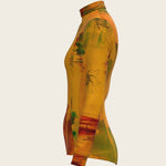 Horse Flower Fair in Ochre Quarter Zip Sun Shirt - Espoir Equestrian - Equiluxe Tack