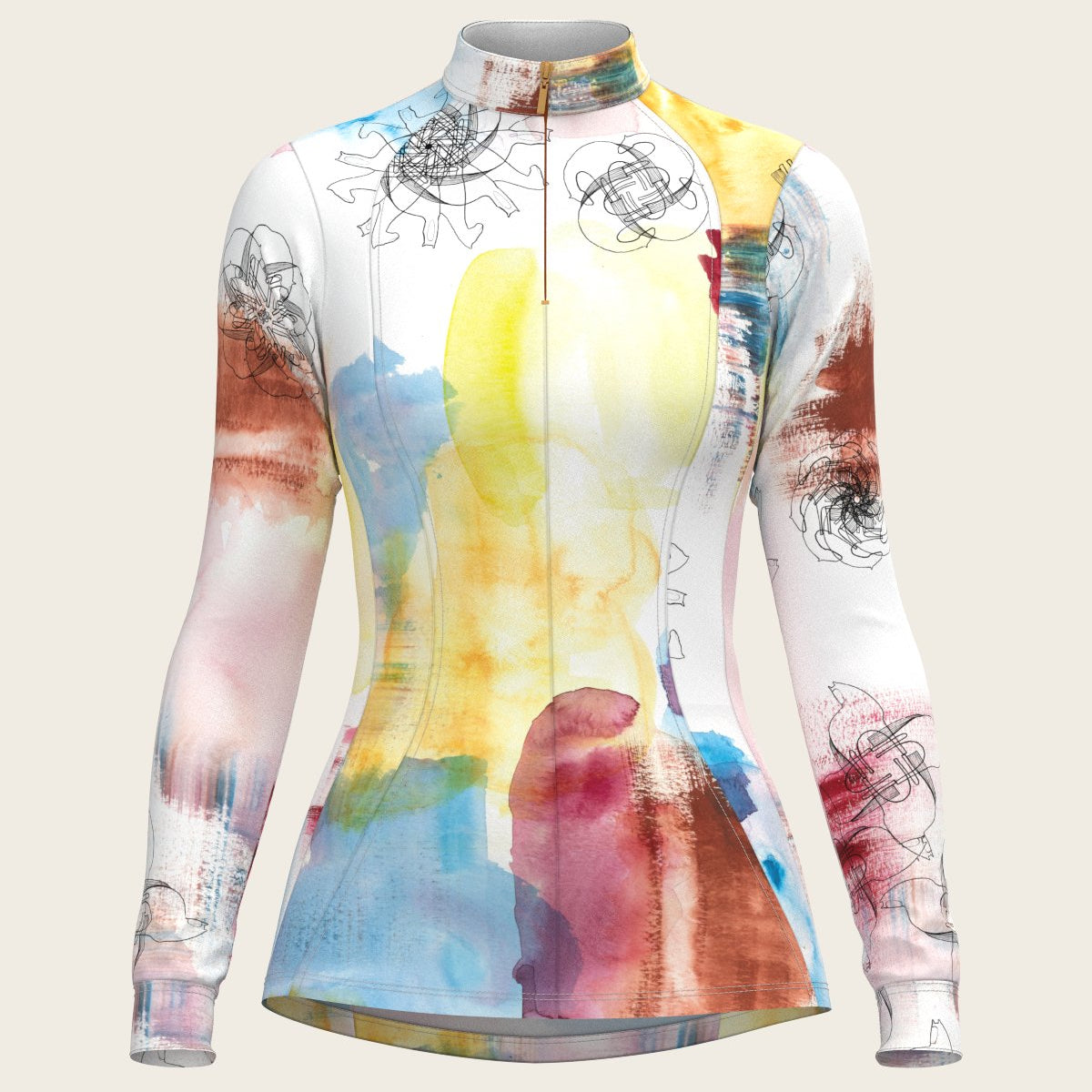 Horse Flower Fair Quarter Zip Sun Shirt - Espoir Equestrian - Equiluxe Tack