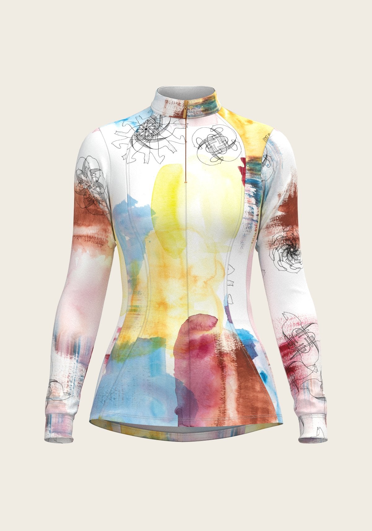 Horse Flower Fair Quarter Zip Sun Shirt - Espoir Equestrian - Equiluxe Tack