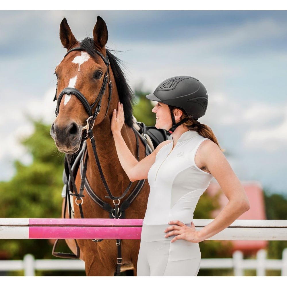 Horse Spirit Long Sleeve Shirt - White / Grey - Horse Spirit - Equiluxe Tack