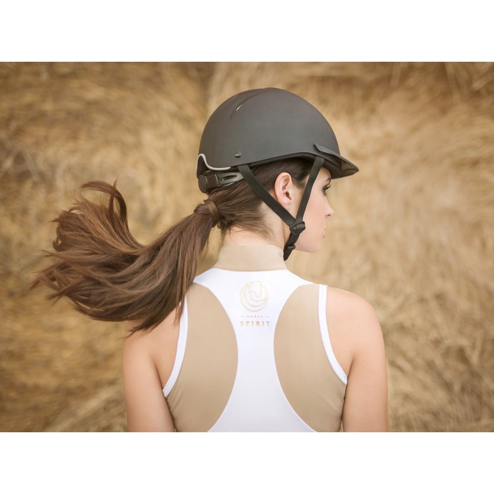 Horse Spirit Sleeveless Shirt - White/Beige - Horse Spirit - Equiluxe Tack