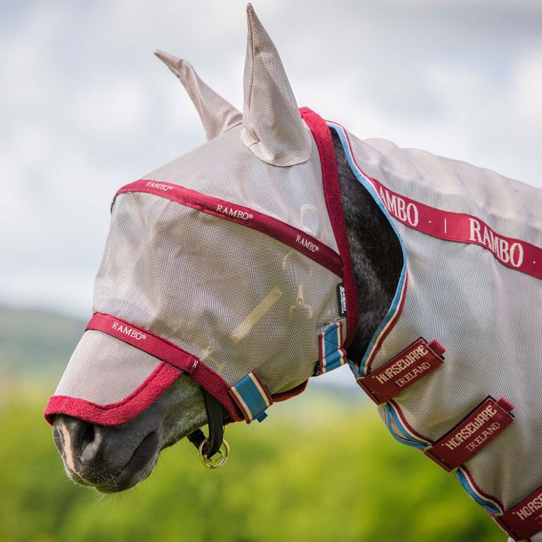 Horseware® Rambo® Plus Fly Mask - Horseware Ireland - Equiluxe Tack