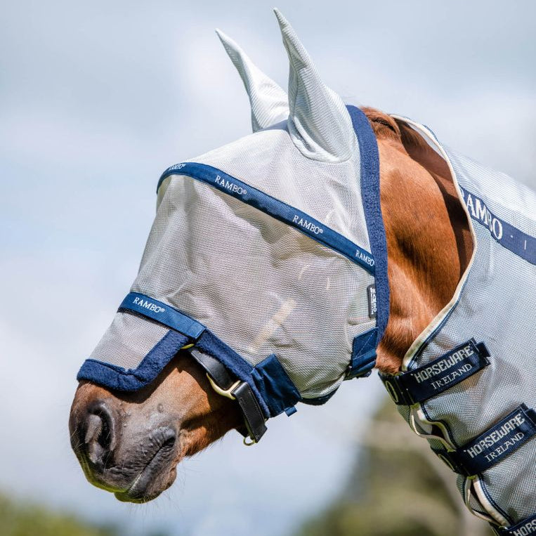 Horseware® Rambo® Plus Fly Mask - Horseware Ireland - Equiluxe Tack