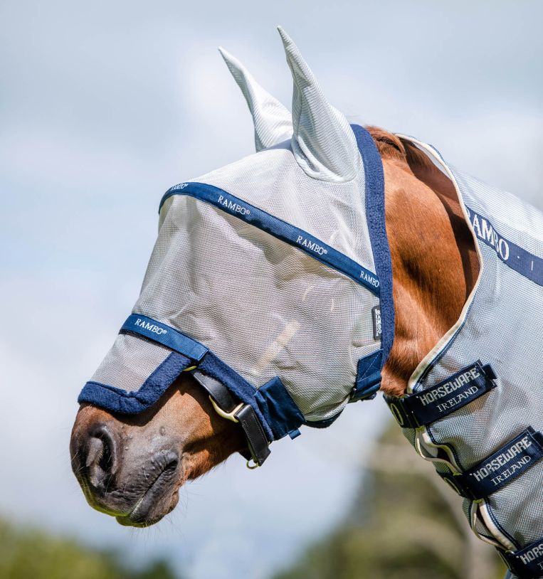 Horseware® Rambo® Plus Fly Mask - Horseware Ireland - Equiluxe Tack