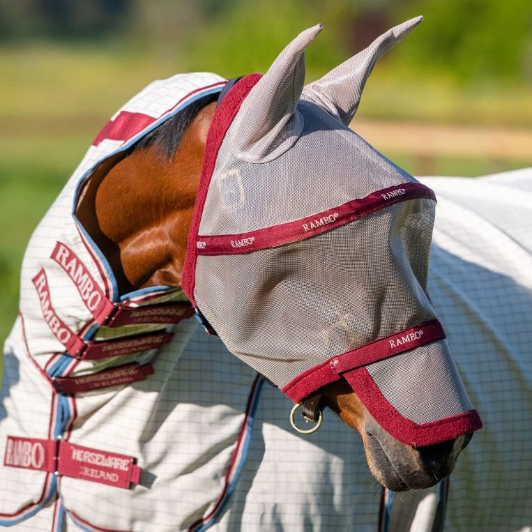 Horseware® Rambo® Plus Fly Mask - Horseware Ireland - Equiluxe Tack