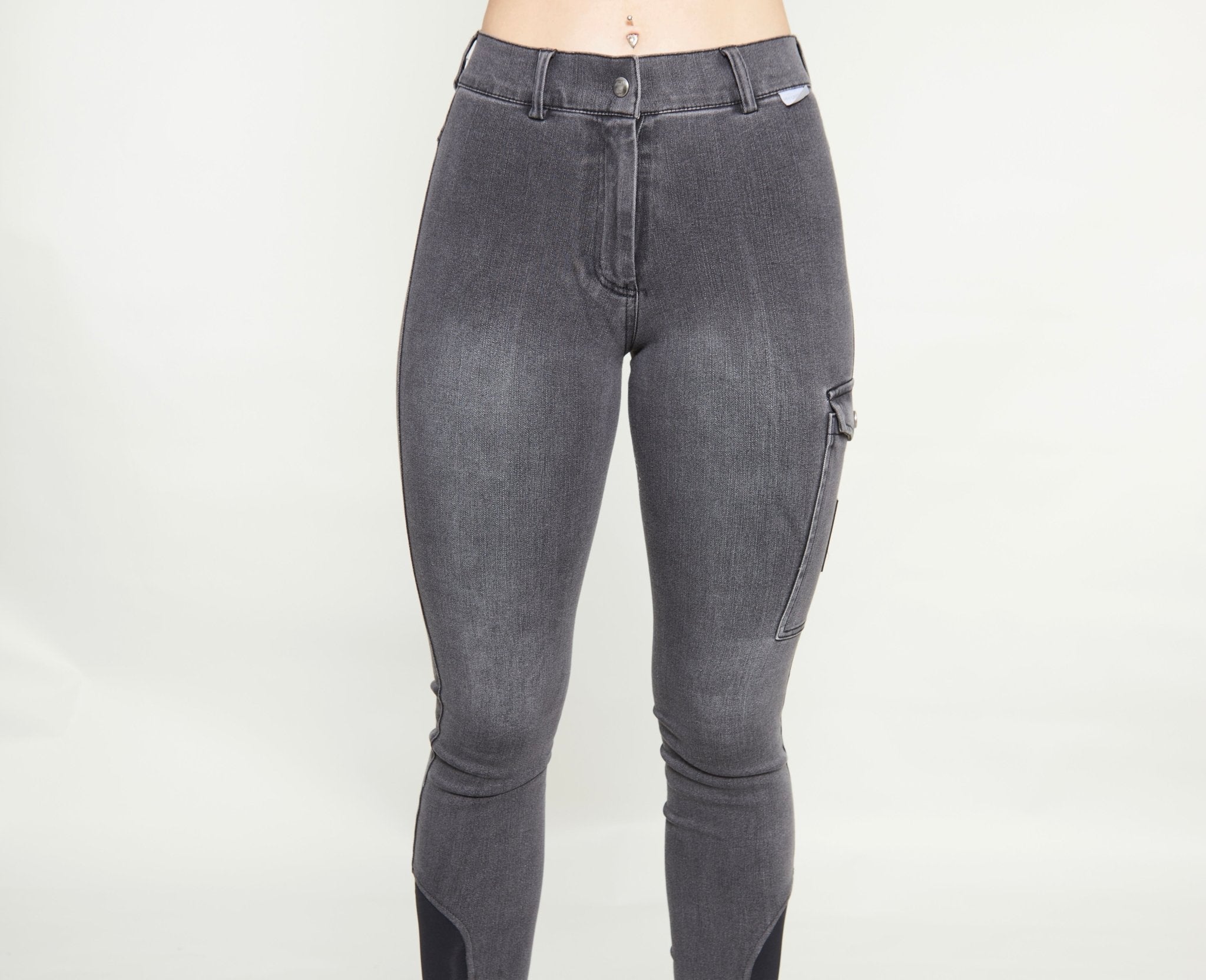 Horzehoods Acid Grey Denim Jeggings - XS - Horzehoods - Equiluxe Tack