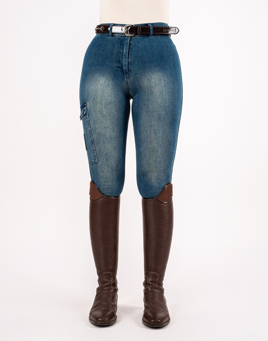HORZEHOODS® Light Blue Demi Denim Jeggings - Horzehoods - Equiluxe Tack