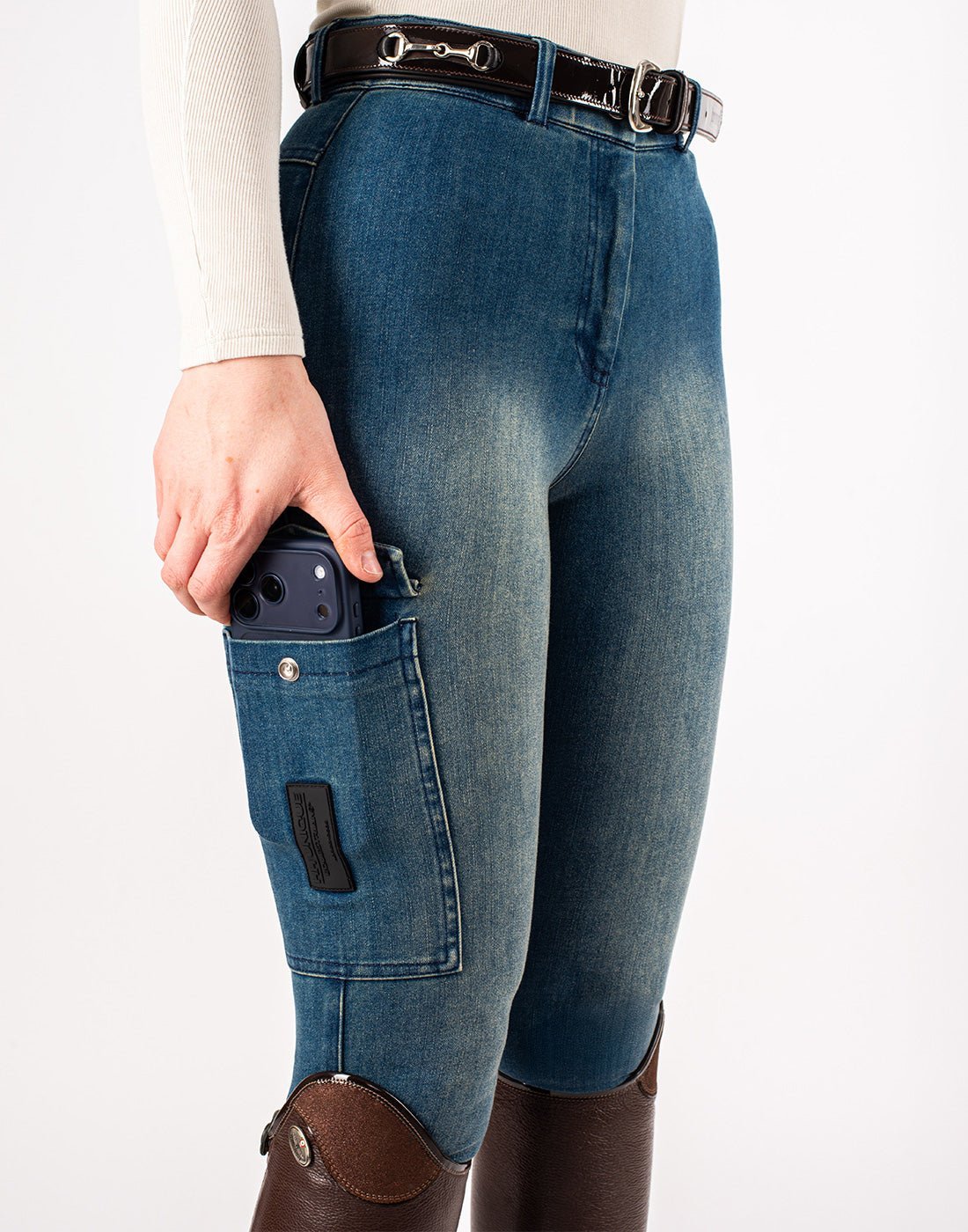 HORZEHOODS® Light Blue Demi Denim Jeggings - Horzehoods - Equiluxe Tack