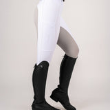 HORZEHOODS® White Grey Competition Leggings - Horzehoods - Equiluxe Tack
