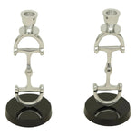 Huntley D Bit Pair of Candlesticks, Pair in Aluminum Silver Finish - Equiluxe Tack