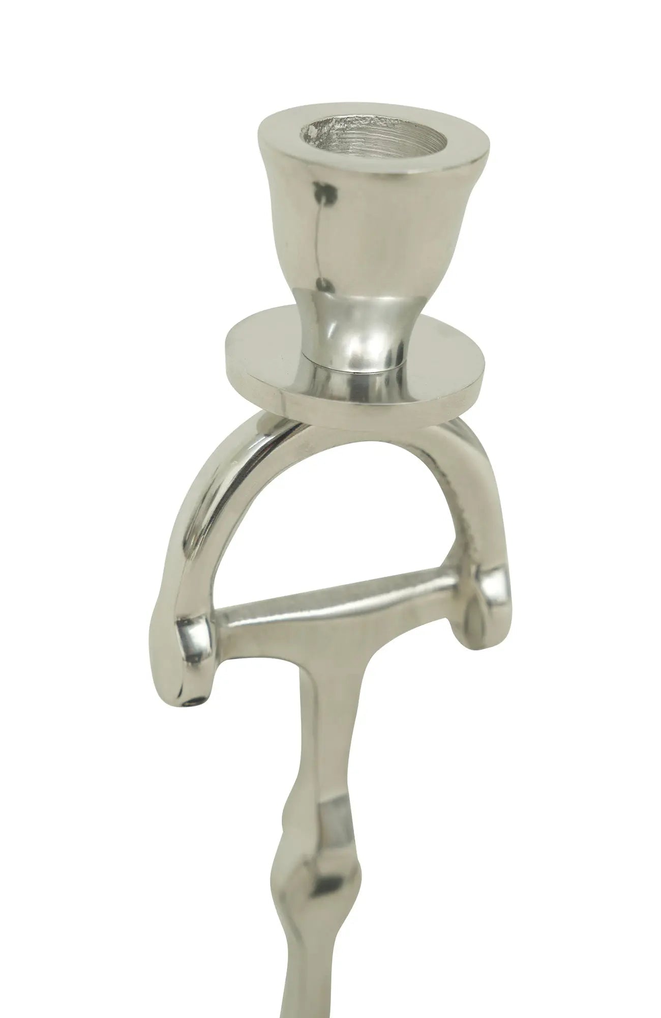 Huntley D Bit Pair of Candlesticks, Pair in Aluminum Silver Finish - Equiluxe Tack