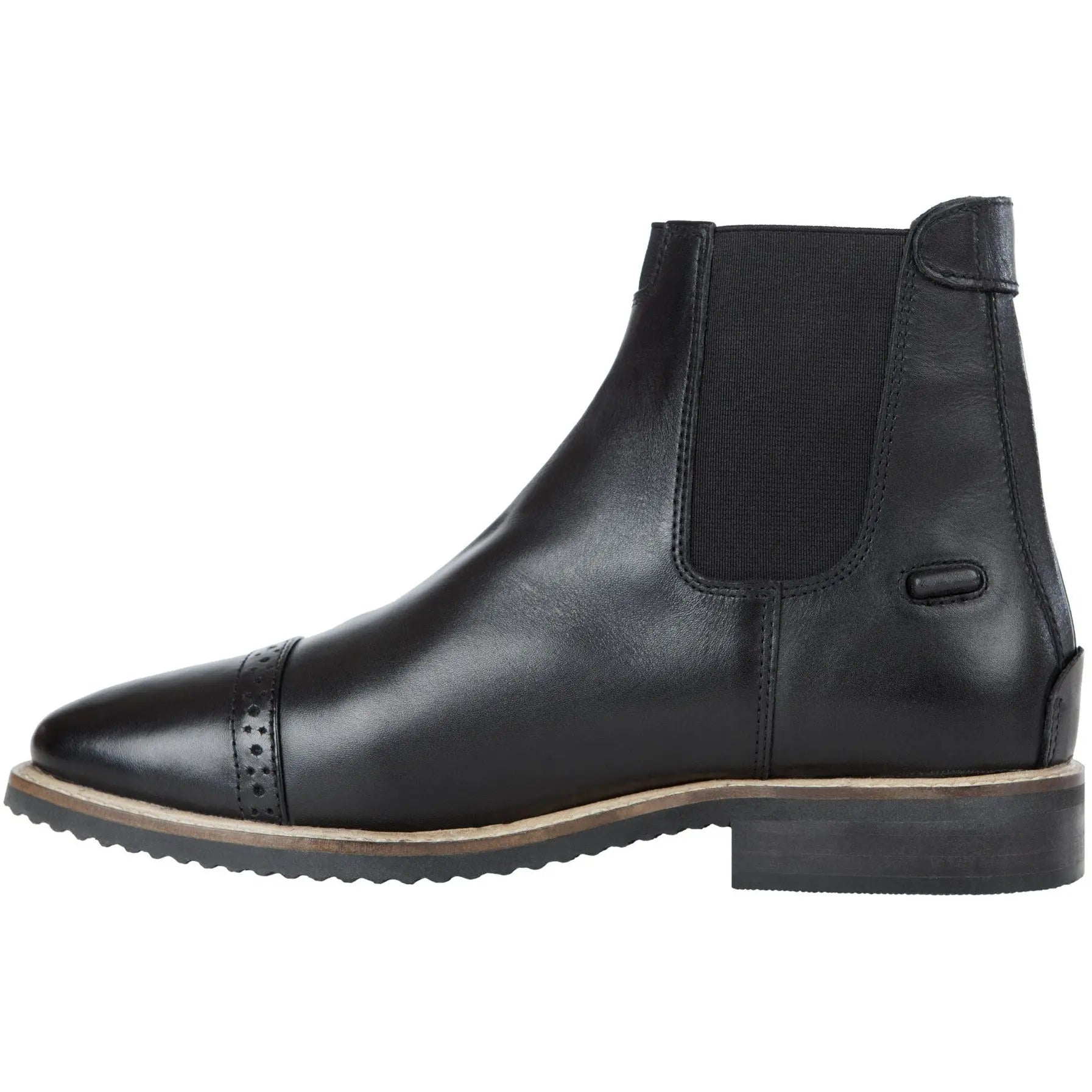 Huntley Equestrian Adult Classic Black Leather Zipper Paddock Boot - Equiluxe Tack